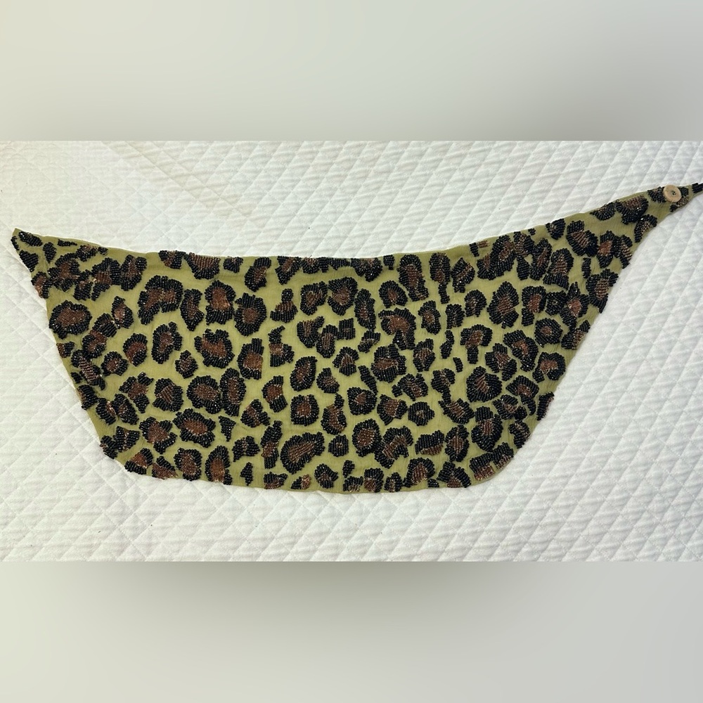 Mignonne Gavigan Leopard Sequin Scarf Necklace
